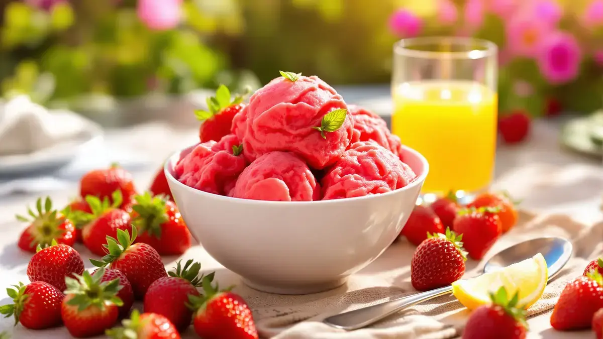 Scopri come preparare un delizioso sorbetto alla fragola senza gelatiera per un’estate rinfrescante